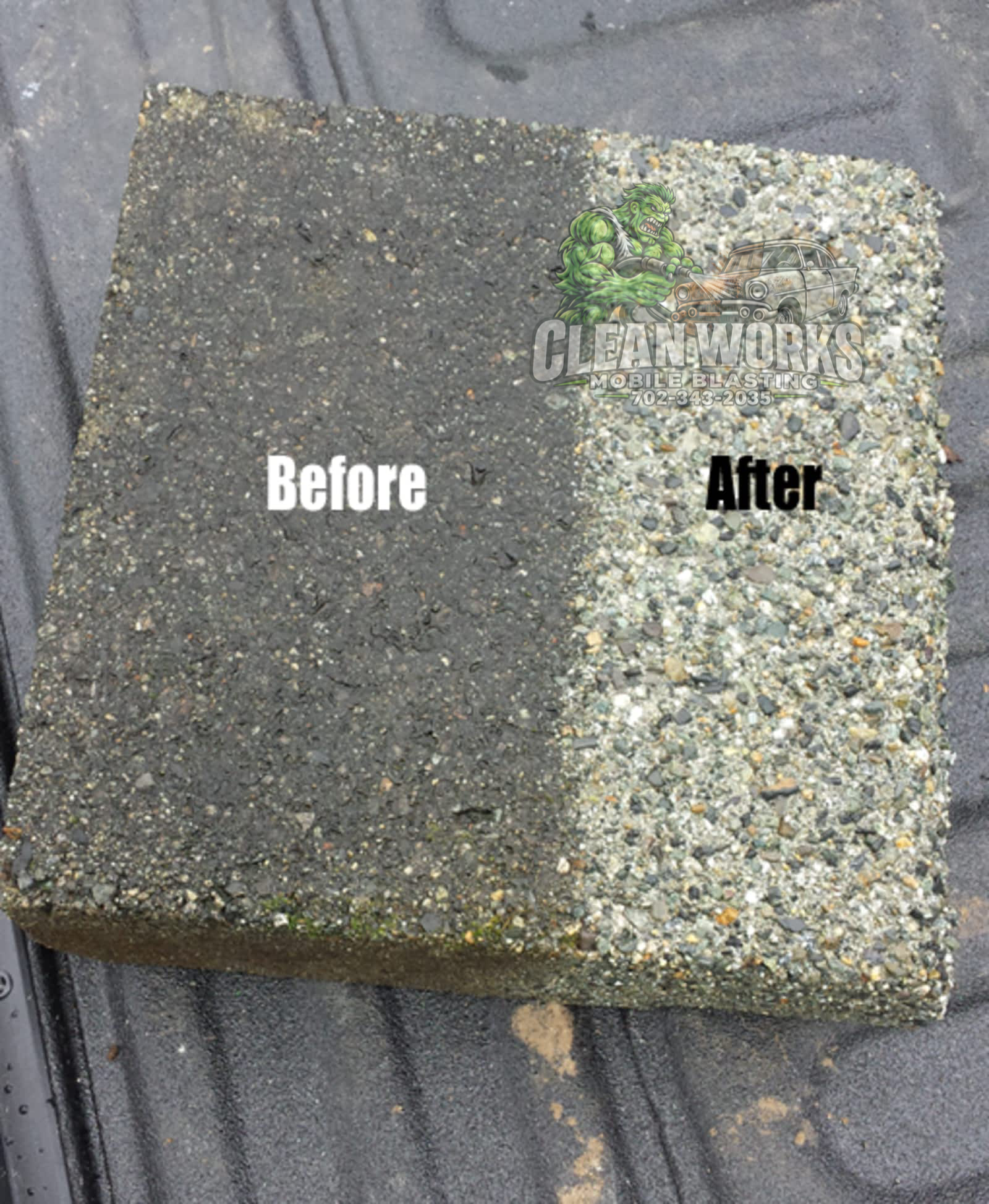 Exposed Aggregate — Before & After