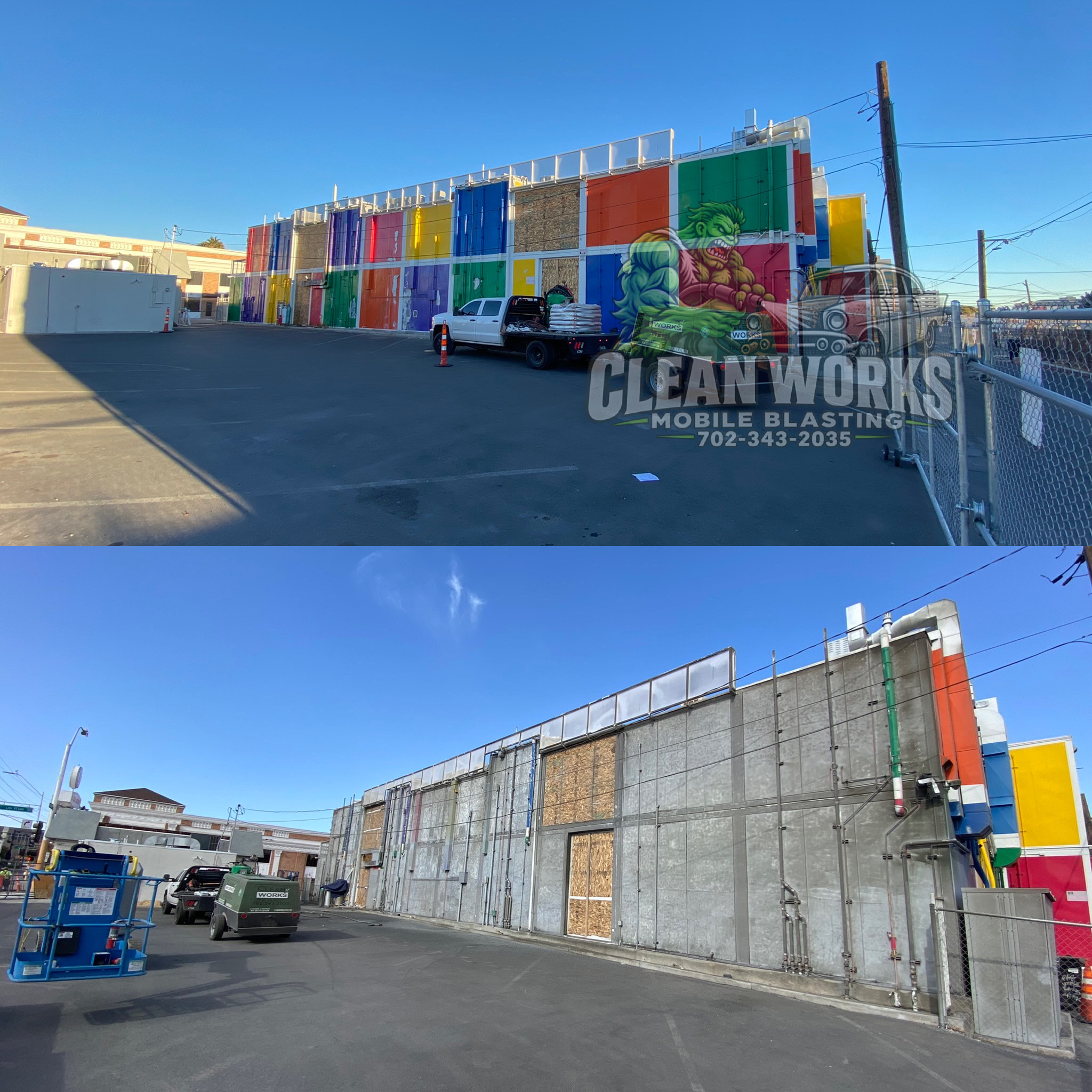 Commercial Building — Failed Paint Removal